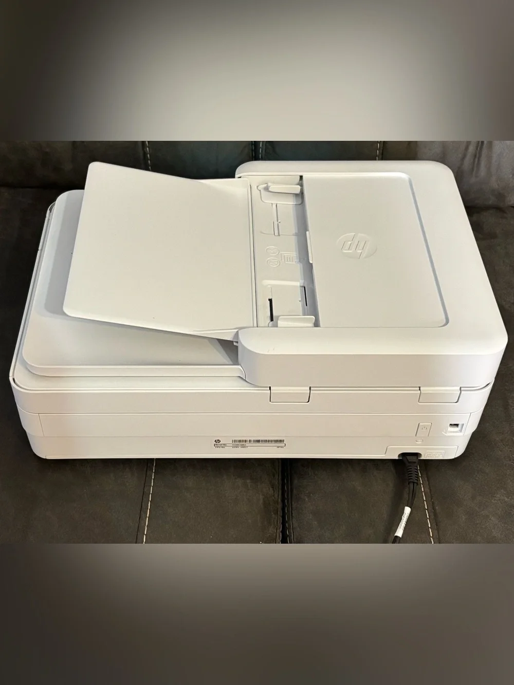 HP ENVY 6452e Printer in Light Gray with Blue Accent